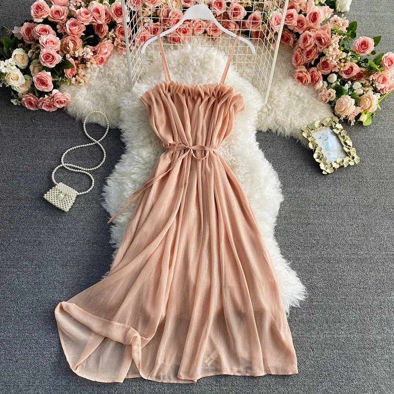 Chiffon strapless dress suspender skirt fairy skirt  3159