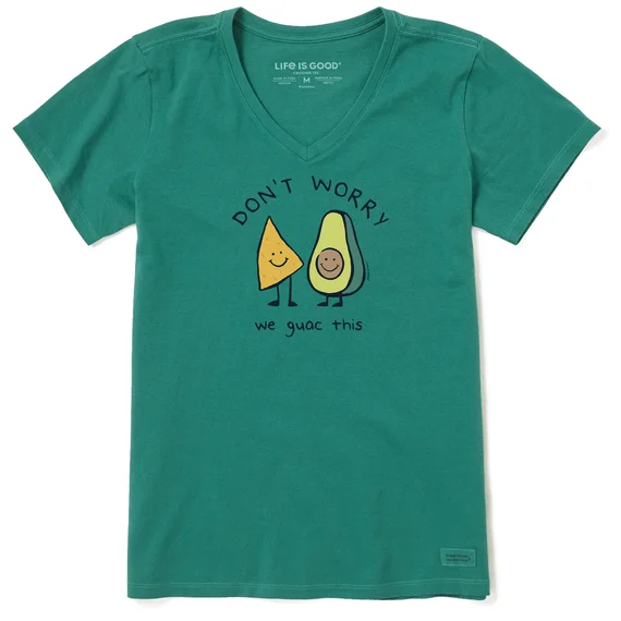 Women's We Guac This Short-Sleeve Crusher Vee - Spruce Green
