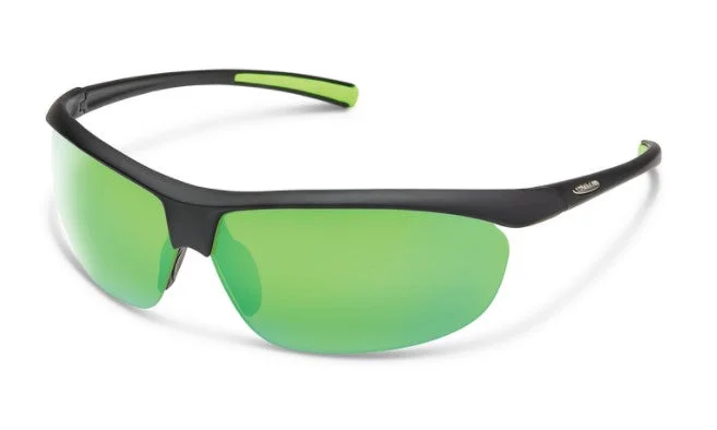 Zephyr - Matte Black - Green Mirror